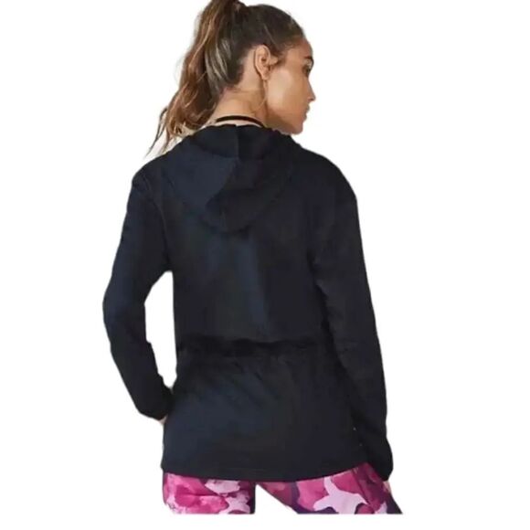 Fabletics Siena Workout Cinch Waist Fleece Jacket in Black Size XXS - Picture 11 of 12